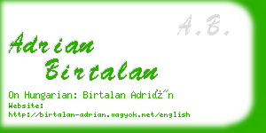 adrian birtalan business card